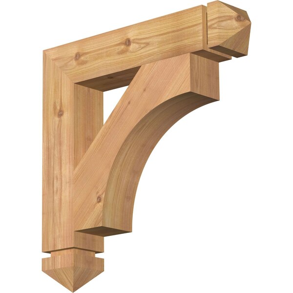 Ekena Millwork Westlake Arts & Crafts Smooth Bracket, Western Red Cedar, 3 1/2"W x 20"D x 20"H BKT04X20X20WTL03SWR - main